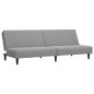 vidaXL Divano Letto a 2 Posti Grigio Chiaro in Velluto vidaXL Divano Letto a 2 Posti Grigio Chiaro in Velluto