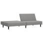 vidaXL Divano Letto a 2 Posti Grigio Chiaro in Velluto vidaXL Divano Letto a 2 Posti Grigio Chiaro in Velluto
