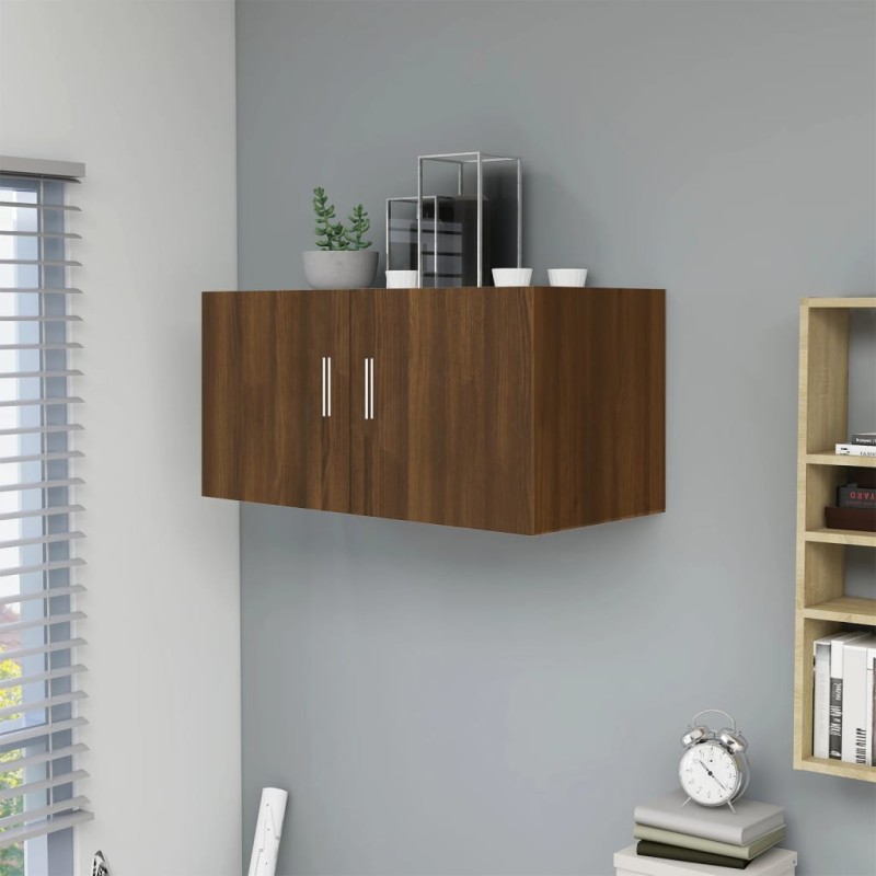 Armadietto a Parete Rovere Marrone 80x39x40cm Legno Multistrato Armadietto a Parete Rovere Marrone 80x39x40cm Legno Multistrato