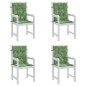 vidaXL Cuscini per Sedia Schienale Basso 4 pz Motivo Foglie in Tessuto vidaXL Cuscini per Sedia Schienale Basso 4 pz Motivo Foglie in Tessuto