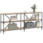 vidaXL Tavolo Consolle Rovere Sonoma 180x30x75 cm Multistrato e Ferro vidaXL Tavolo Consolle Rovere Sonoma 180x30x75 cm Multistrato e Ferro