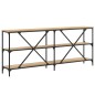 vidaXL Tavolo Consolle Rovere Sonoma 180x30x75 cm Multistrato e Ferro vidaXL Tavolo Consolle Rovere Sonoma 180x30x75 cm Multistrato e Ferro