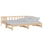 vidaXL Dormeuse Estraibile 2x(90x200) cm Legno Massello di Pino