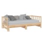 vidaXL Dormeuse Estraibile 2x(90x200) cm Legno Massello di Pino