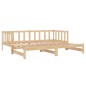 vidaXL Dormeuse Estraibile 2x(90x200) cm Legno Massello di Pino