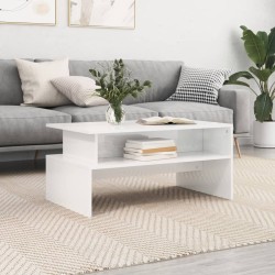 vidaXL Tavolino Salotto Bianco Lucido 90x55x42,5 cm Legno Multistrato