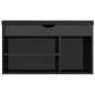 vidaXL Panca Porta Scarpe Cuscino Nero Lucido 80x30x47cm Multistrato vidaXL Panca Porta Scarpe Cuscino Nero Lucido 80x30x47cm Multistrato