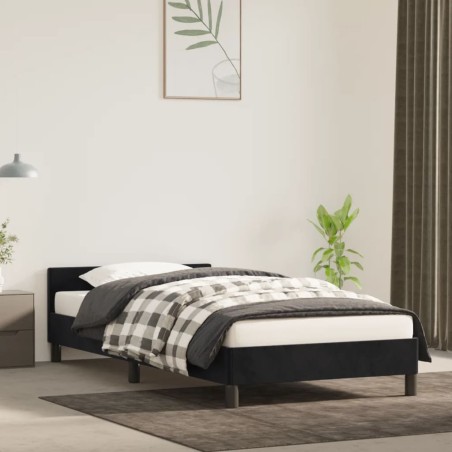 vidaXL Giroletto con Testiera Nero 80x200 cm in Velluto