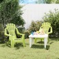 vidaXL Sedie Giardino 2pz Bambini Verdi 37x34x44cm PP Aspetto in Legno vidaXL Sedie Giardino 2pz Bambini Verdi 37x34x44cm PP Aspetto in Legno