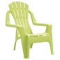 vidaXL Sedie Giardino 2pz Bambini Verdi 37x34x44cm PP Aspetto in Legno vidaXL Sedie Giardino 2pz Bambini Verdi 37x34x44cm PP Aspetto in Legno