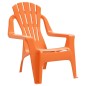 vidaXL Sedie Giardino 2pz Bambini Arancioni 37x34x44 PP Aspetto Legno vidaXL Sedie Giardino 2pz Bambini Arancioni 37x34x44 PP Aspetto Legno