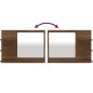 Specchio da Bagno Rovere Marrone 60x10,5x45cm Legno Multistrato Specchio da Bagno Rovere Marrone 60x10,5x45cm Legno Multistrato