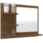 Specchio da Bagno Rovere Marrone 60x10,5x45cm Legno Multistrato Specchio da Bagno Rovere Marrone 60x10,5x45cm Legno Multistrato