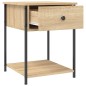 vidaXL Comodino Rovere Sonoma 44x45x58 cm in Legno Multistrato