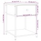 vidaXL Comodino Rovere Sonoma 44x45x58 cm in Legno Multistrato