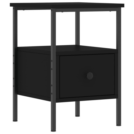 vidaXL Comodino Nero 34x36x50 cm in Legno Multistrato
