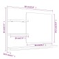 Specchio da Bagno Rovere Marrone 60x10,5x45cm Legno Multistrato Specchio da Bagno Rovere Marrone 60x10,5x45cm Legno Multistrato