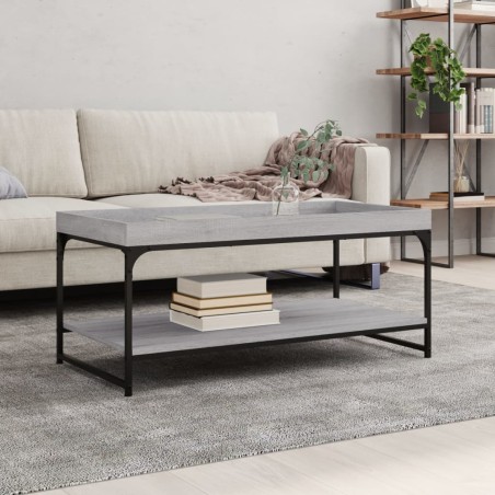 vidaXL Tavolino da Salotto Grigio Sonoma 100x49x45cm Legno Multistrato
