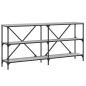 vidaXL Tavolino Grigio Sonoma 160x30x75cm in Legno Multistrato e Ferro vidaXL Tavolino Grigio Sonoma 160x30x75cm in Legno Multistrato e Ferro