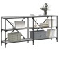 vidaXL Tavolino Grigio Sonoma 160x30x75cm in Legno Multistrato e Ferro vidaXL Tavolino Grigio Sonoma 160x30x75cm in Legno Multistrato e Ferro