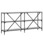 vidaXL Tavolino Grigio Sonoma 160x30x75cm in Legno Multistrato e Ferro vidaXL Tavolino Grigio Sonoma 160x30x75cm in Legno Multistrato e Ferro