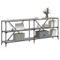 vidaXL Tavolino Grigio Sonoma 200x30x75cm in Legno Multistrato e Ferro vidaXL Tavolino Grigio Sonoma 200x30x75cm in Legno Multistrato e Ferro