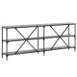 vidaXL Tavolino Grigio Sonoma 200x30x75cm in Legno Multistrato e Ferro vidaXL Tavolino Grigio Sonoma 200x30x75cm in Legno Multistrato e Ferro