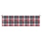 vidaXL Cuscino per Panca a Quadri Rossi 180x50x3 cm Tessuto Oxford