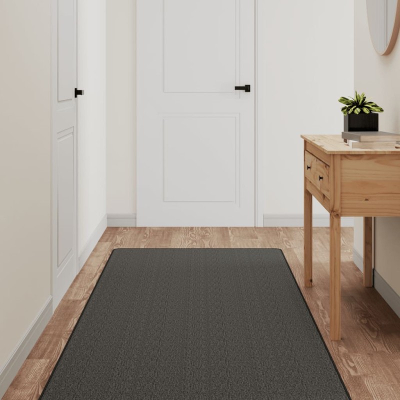 vidaXL Tappeto Corsia Aspetto Sisal Antracite 80x400 cm vidaXL Tappeto Corsia Aspetto Sisal Antracite 80x400 cm