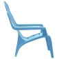 vidaXL Sedie Giardino 2pz Bambini Blu 37x34x44cm PP Aspetto in Legno vidaXL Sedie Giardino 2pz Bambini Blu 37x34x44cm PP Aspetto in Legno
