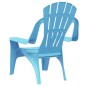 vidaXL Sedie Giardino 2pz Bambini Blu 37x34x44cm PP Aspetto in Legno vidaXL Sedie Giardino 2pz Bambini Blu 37x34x44cm PP Aspetto in Legno