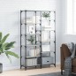 vidaXL Libreria Grigio Sonoma 100x32x170 cm Legno Multistrato e Ferro