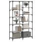 vidaXL Libreria Grigio Sonoma 100x32x170 cm Legno Multistrato e Ferro