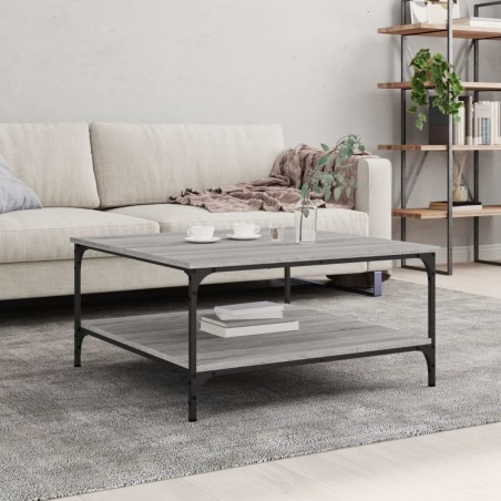 vidaXL Tavolino da Salotto Grigio Sonoma 80x80x40 cm Legno Multistrato
