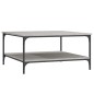 vidaXL Tavolino da Salotto Grigio Sonoma 80x80x40 cm Legno Multistrato