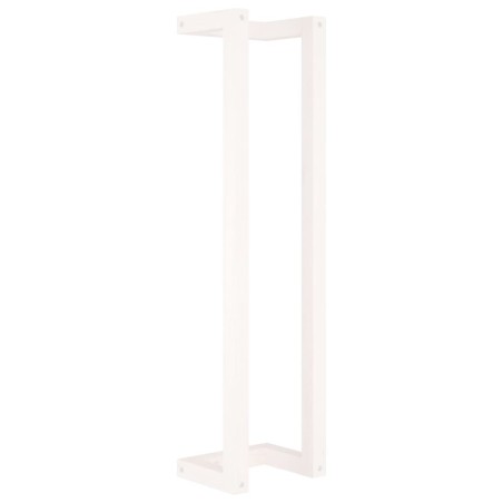 vidaXL Portasciugamani Bianco 23x18x90 cm in Legno Massello di Pino