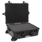 vidaXL Valigetta da Volo con Ruote Nera 63x50x23 cm in PP vidaXL Valigetta da Volo con Ruote Nera 63x50x23 cm in PP