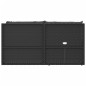 vidaXL Set Divani da Giardino 4 pz con Cuscini Nero in Polyrattan vidaXL Set Divani da Giardino 4 pz con Cuscini Nero in Polyrattan