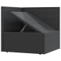 vidaXL Set Divani da Giardino 4 pz con Cuscini Nero in Polyrattan vidaXL Set Divani da Giardino 4 pz con Cuscini Nero in Polyrattan