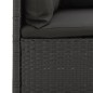 vidaXL Set Divani da Giardino 4 pz con Cuscini Nero in Polyrattan vidaXL Set Divani da Giardino 4 pz con Cuscini Nero in Polyrattan