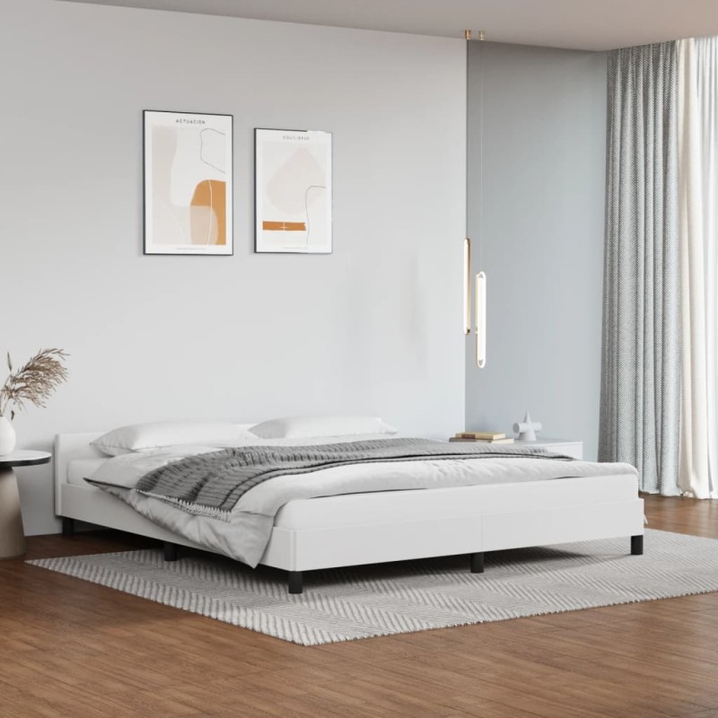 vidaXL Giroletto con Testiera senza Materasso Bianco 180x200 cm vidaXL Giroletto con Testiera senza Materasso Bianco 180x200 cm
