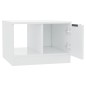 Tavolino da Salotto Bianco Lucido 50x50x36 cm Legno Multistrato