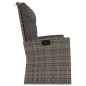 vidaXL Panca Giardino Reclinabile con Cuscini 173cm Polyrattan Grigio vidaXL Panca Giardino Reclinabile con Cuscini 173cm Polyrattan Grigio