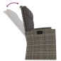 vidaXL Panca Giardino Reclinabile con Cuscini 173cm Polyrattan Grigio vidaXL Panca Giardino Reclinabile con Cuscini 173cm Polyrattan Grigio