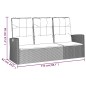 vidaXL Panca Giardino Reclinabile con Cuscini 173cm Polyrattan Grigio vidaXL Panca Giardino Reclinabile con Cuscini 173cm Polyrattan Grigio