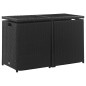 vidaXL Set da Pranzo da Giardino 9 pz con Cuscini in Polyrattan Nero vidaXL Set da Pranzo da Giardino 9 pz con Cuscini in Polyrattan Nero
