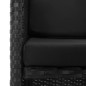 vidaXL Set da Pranzo da Giardino 9 pz con Cuscini in Polyrattan Nero vidaXL Set da Pranzo da Giardino 9 pz con Cuscini in Polyrattan Nero