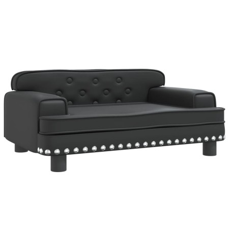 vidaXL Lettino per Cani Nero 70x45x30 cm in Similpelle