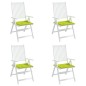 vidaXL Cuscini per Sedia 4 pz Verde Brillante 50x50x3cm Tessuto Oxford