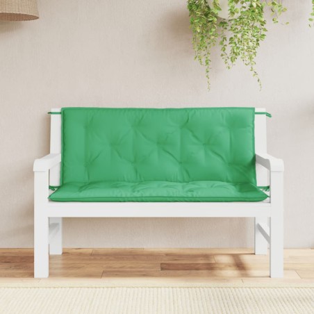 vidaXL Cuscino per Panca Verde 120x(50+50)x7 cm in Tessuto Oxford